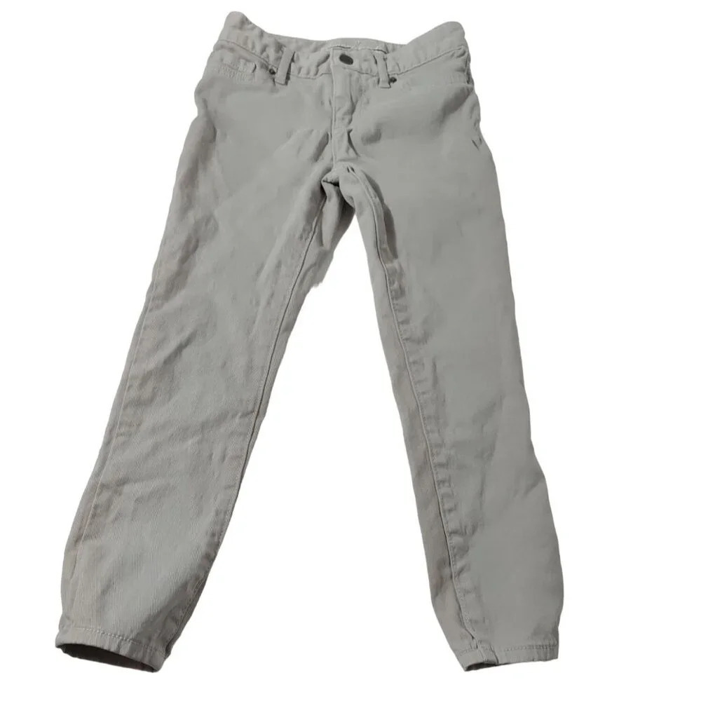American Eagle Grey Skinny Jeans Jegging Girls Size 6 Adjustable Waist FLAW